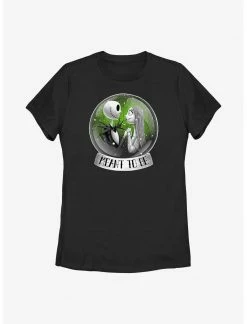 HER The Nightmare Before Christmas Jack & Sally Snow Globe Womens T-Shirt