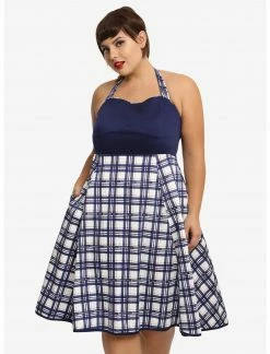 Her Universe shop 7 BBC Doctor Who Plaid Halter Dress Plus Size