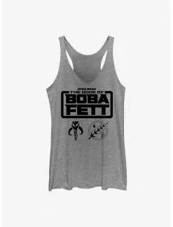 HER Star Wars: The Book Of Boba Fett Armor Logos Womens Tank Top