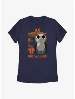 HER Star Wars Galaxy Of Creatures Porg Statistics Womens T-Shirt
