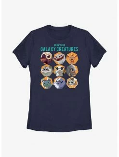 HER Star Wars Galaxy Of Creatures Creature Chart Womens T-Shirt