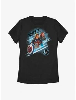 HER Marvel What If?? Captain Carter & Black Widow Team Up Womens T-Shirt