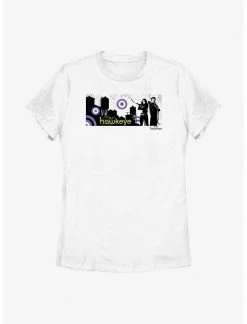 HER Marvel Hawkeye City Stencil Graphic Womens T-Shirt