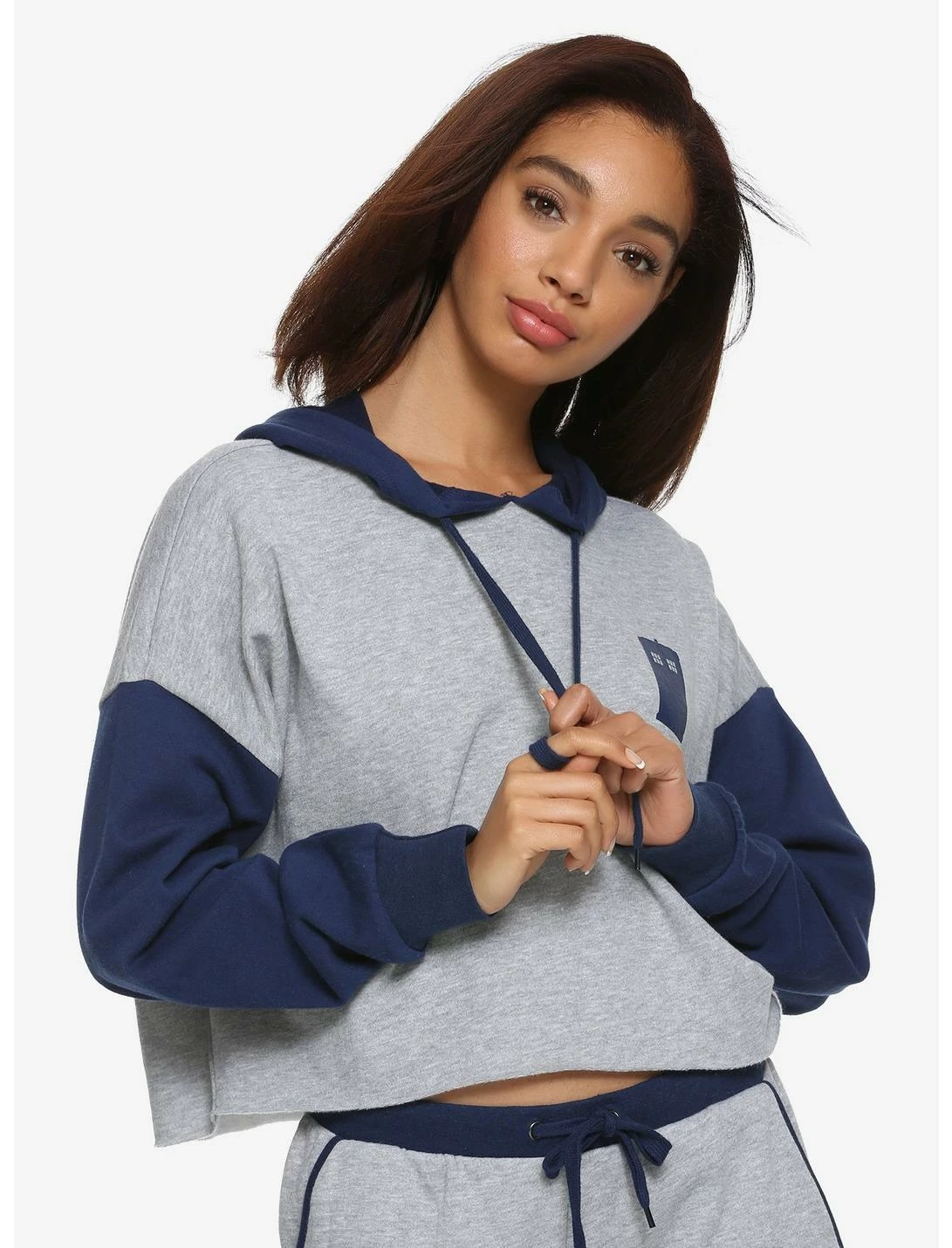 HUNIVERS Doctor Who Thirteen & TARDIS Cropped Hoodie 1 HUNIVERS Doctor Who Thirteen & TARDIS Cropped Hoodie