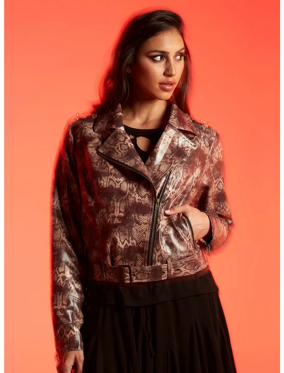 HUNIVERS Her Universe Wonder Woman 1984 Cheetah Crop Moto Jacket 1 HUNIVERS Her Universe Wonder Woman 1984 Cheetah Crop Moto Jacket