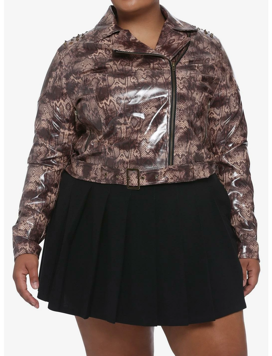 HUNIVERS Her Universe Wonder Woman 1984 Cheetah Crop Moto Jacket Plus Size 1 HUNIVERS Her Universe Wonder Woman 1984 Cheetah Crop Moto Jacket Plus Size