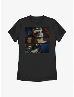 HER Marvel What If...? Zombie Cap Panels Womens T-Shirt