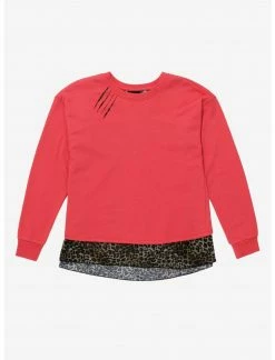 HUNIVERS Her Universe DC Comics Wonder Woman 1984 Cheetah Twofer Sweatshirt Plus Size Her Universe Exclusive