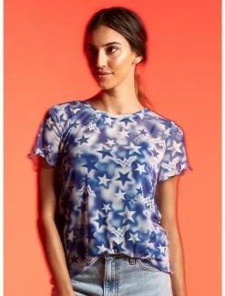 HUNIVERS Her Universe DC Comics Wonder Woman 1984 Star Mesh Top