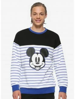 OURUNVRS Our Universe Disney Mickey Mouse Striped Sweatshirt Her Universe Exclusive
