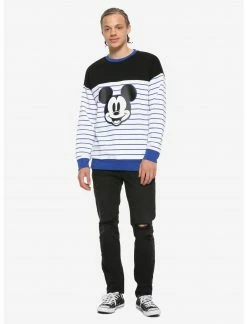 OURUNVRS Our Universe Disney Mickey Mouse Striped Sweatshirt Her Universe Exclusive -Her Universe shop unnamed file 367