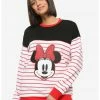 OURUNVRS Our Universe Disney Minnie Mouse Striped Sweatshirt Her Universe Exclusive -Her Universe shop unnamed file 368