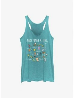 HER Disney Princesses Hand-Drawn Icons Womens Tank Top