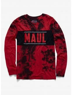 OURUNVRS Our Universe Star Wars: The Clone Wars Darth Maul Tie-Dye Long-Sleeve T-Shirt