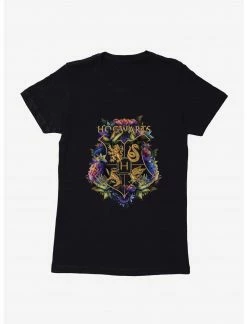 HER Harry Potter Hogwarts Floral Shield Womens T-Shirt