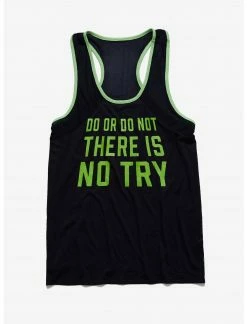 HUNIVERS Her Universe Star Wars: The Clone Wars Yoda Quote Racerback Tank Top