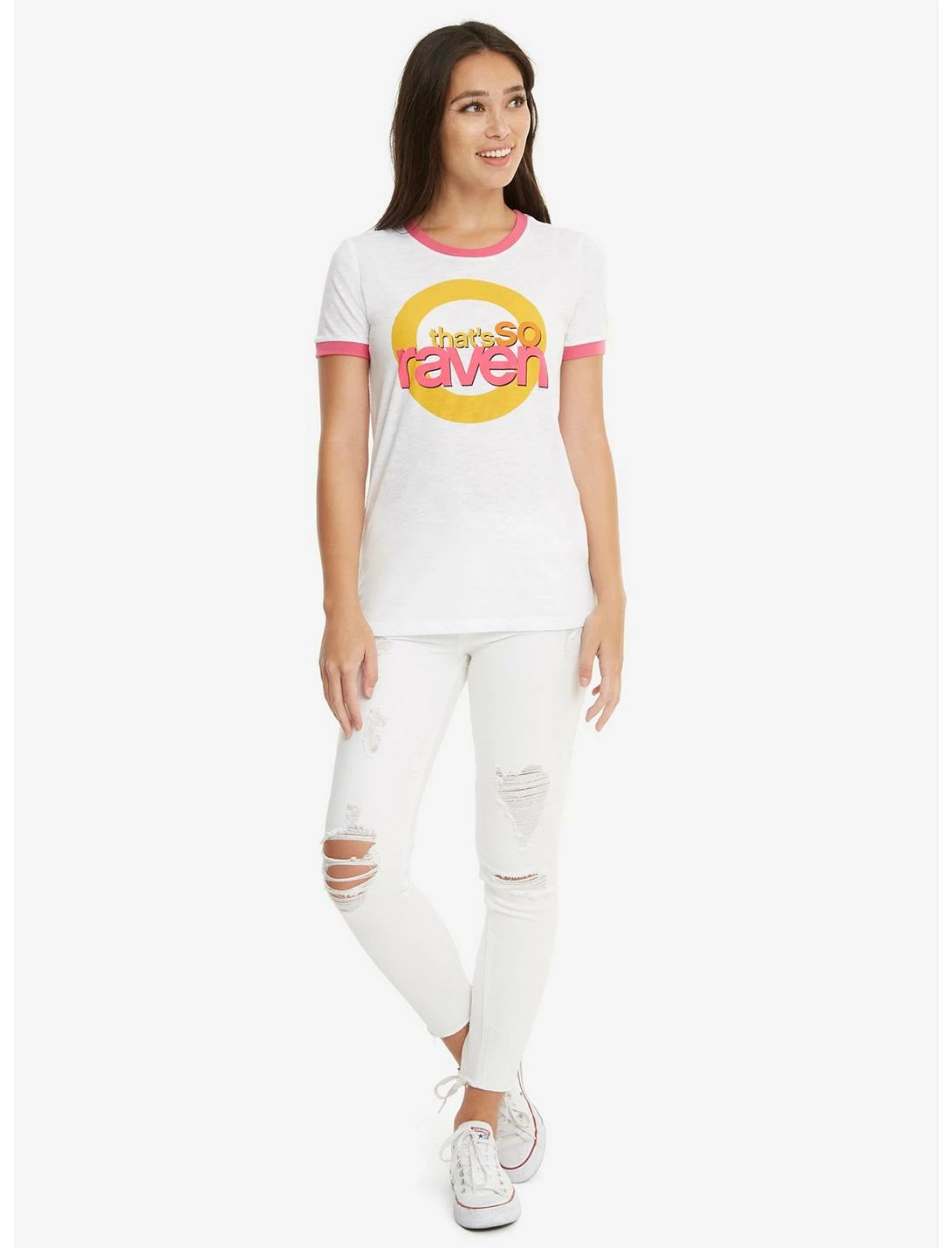 HUNIVERS Disney Channel Originals That's So Raven Ringer T-Shirt 2 HUNIVERS Disney Channel Originals That's So Raven Ringer T-Shirt - Image 2