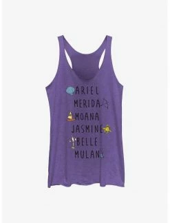HER Disney Princesses Name Stack Womens Tank Top