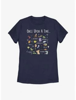 HER Disney Princesses Hand-Drawn Icons Womens T-Shirt