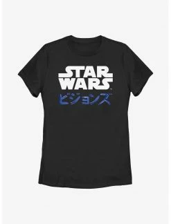 HER Star Wars: Visions Japanese Text Logo Womens T-Shirt