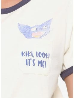 HUNIVERS Her Universe Studio Ghibli Kiki's Delivery Service Jiji Pocket T-Shirt -Her Universe shop unnamed file 572