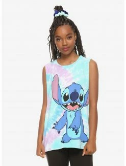 HUNIVERS Disney Lilo & Stitch Tie Dye Stitch Girls Muscle Top
