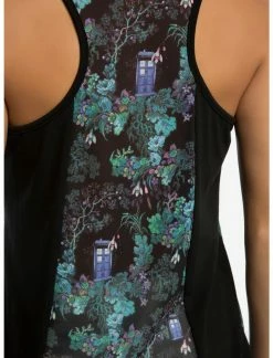 BBC Doctor Who Floral TARDIS Tank Top -Her Universe shop unnamed file 582