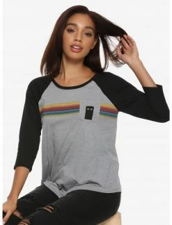 HUNIVERS Doctor Who Thirteenth Doctor TARDIS Pocket Raglan T-Shirt