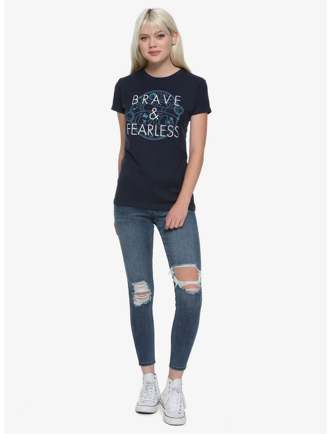 HUNIVERS Doctor Who Brave & Fearless Thirteenth Doctor T-Shirt 2 HUNIVERS Doctor Who Brave & Fearless Thirteenth Doctor T-Shirt - Image 2