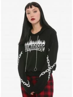 HUNIVERS Her Universe DC Comics Birds Of Prey Huntress Chain Semi-Crop Hoodie