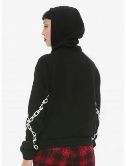 HUNIVERS Her Universe DC Comics Birds Of Prey Huntress Chain Semi-Crop Hoodie -Her Universe shop unnamed file 598