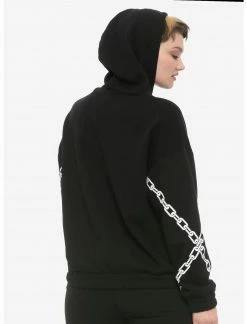 HUNIVERS Her Universe DC Comics Birds Of Prey Huntress Chain Semi-Crop Hoodie Plus Size -Her Universe shop unnamed file 602