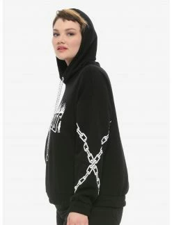 HUNIVERS Her Universe DC Comics Birds Of Prey Huntress Chain Semi-Crop Hoodie Plus Size -Her Universe shop unnamed file 603