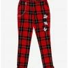 HER Disney Mickey Mouse Red Plaid Pants