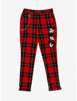 HER Disney Mickey Mouse Red Plaid Pants