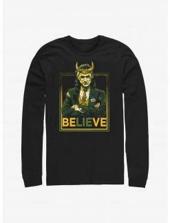 HER Marvel Loki Believe Political Motive Long-Sleeve T-Shirt