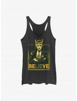 HER Marvel Loki Believe Political Motive Womens Tank Top