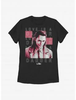 HER Marvel Loki Love Is A Dagger Womens T-Shirt