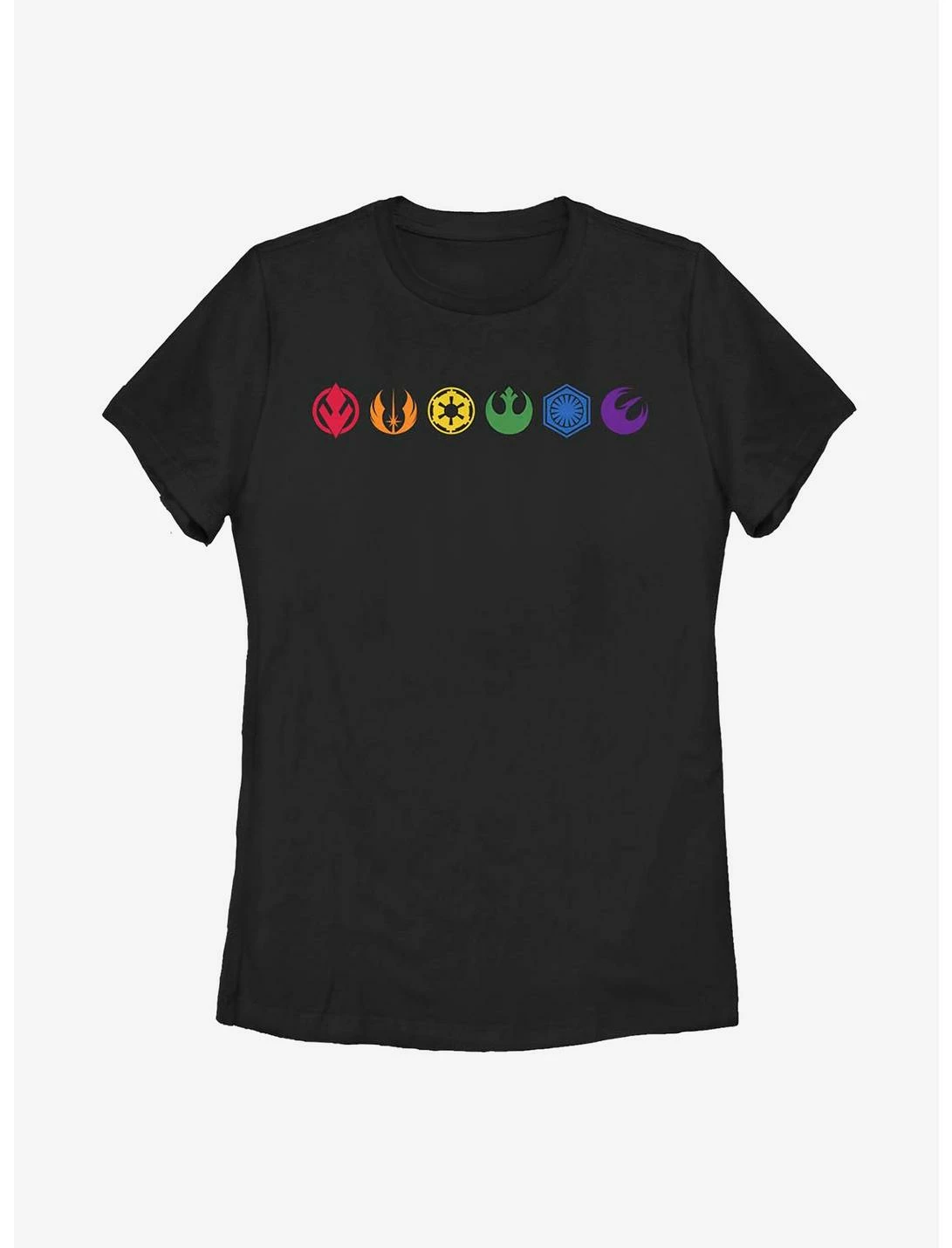HER Star Wars Pride Rainbow Icons T-Shirt 1 HER Star Wars Pride Rainbow Icons T-Shirt