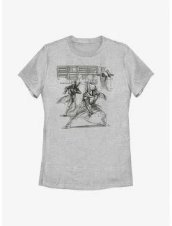 HER Star Wars: The Book Of Boba Fett Fennec & Boba New Outlaw Overlords Womens T-Shirt