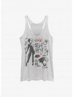 HER Disney Cruella Fashion Sketch Womens Tank Top